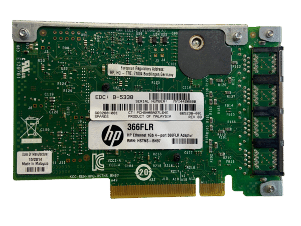 Placa De Rede Hp 366FLR 1GB RJ45 4-Port LOM 665238-001 - Imagem 3