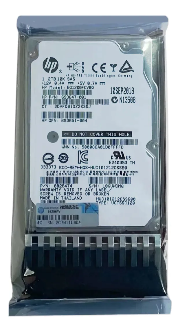 Hd Hp 1.2tb 10k 2,5 6gb Sas 693719-001 693648-b21 - Imagem 3