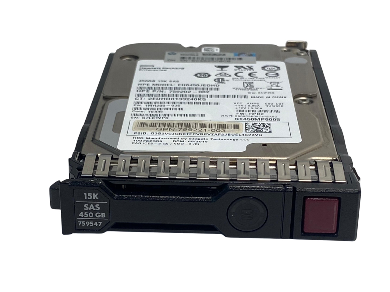 Hd Hp 450gb 15k 12gb Sas 2,5 759547-001 759221-004 759202-002 - Imagem 2