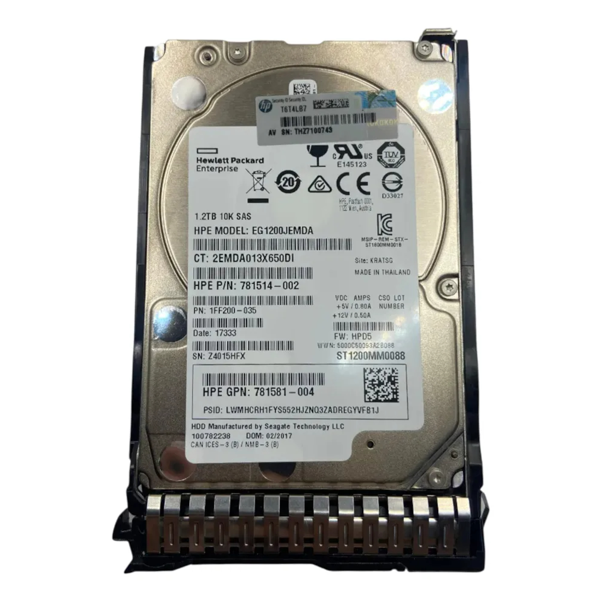 HD HP 1.2TB 10K 2,5 SAS 781578-001 781518-B21 SEMINOVO - Imagem 2