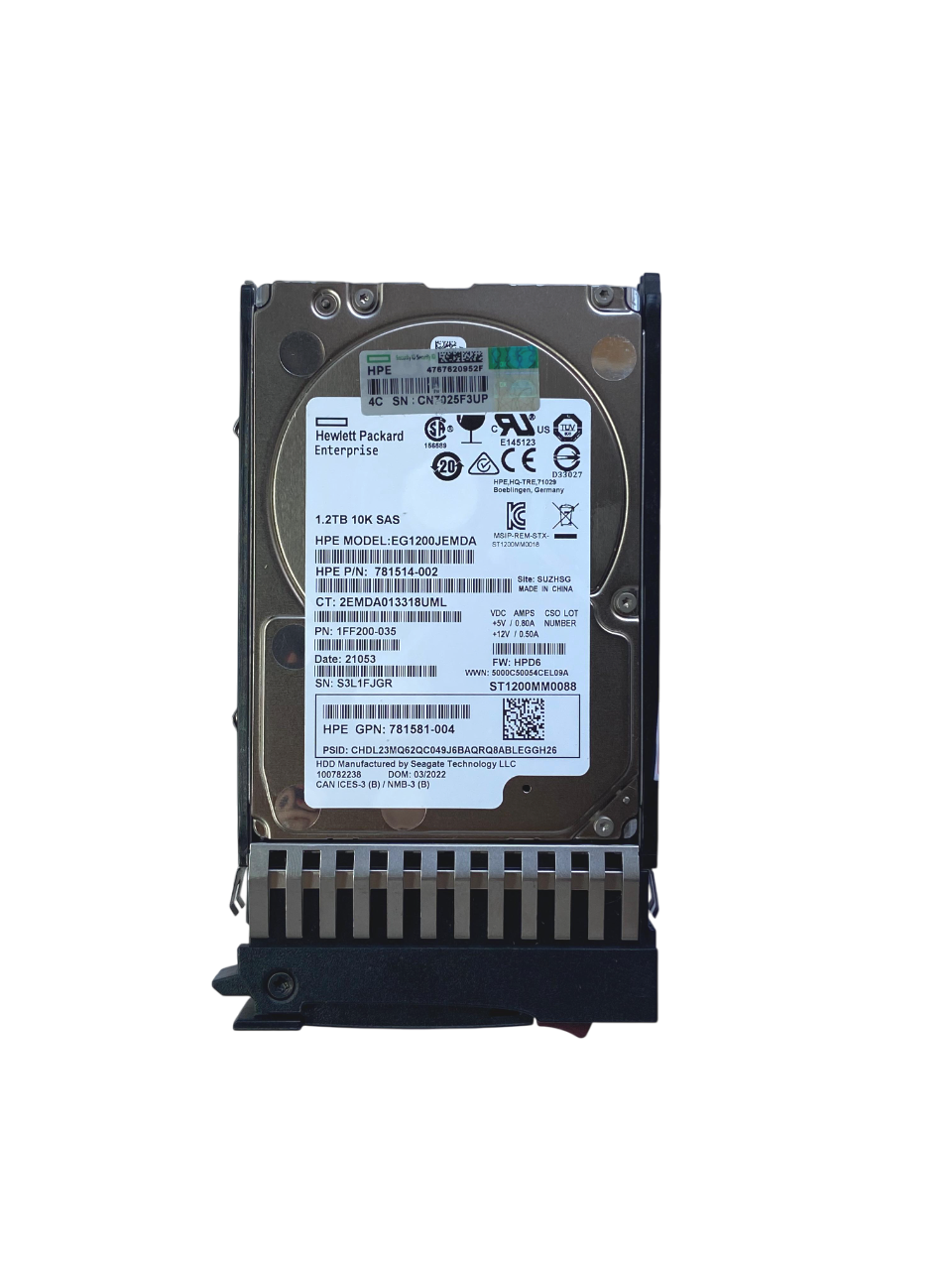 Hd Hp 1,2tb Msa 12g Sas 10k 2.5 787648-001 J9f48a - Imagem 2