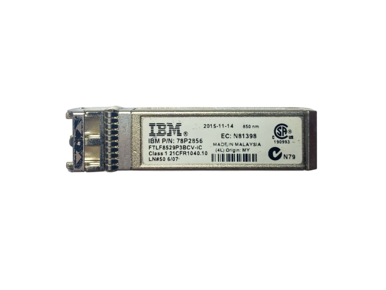 Gbic Ibm 16gb Sfp+ 850mn 78p2856 Ftlf8529p3bcv-ic - Imagem 2