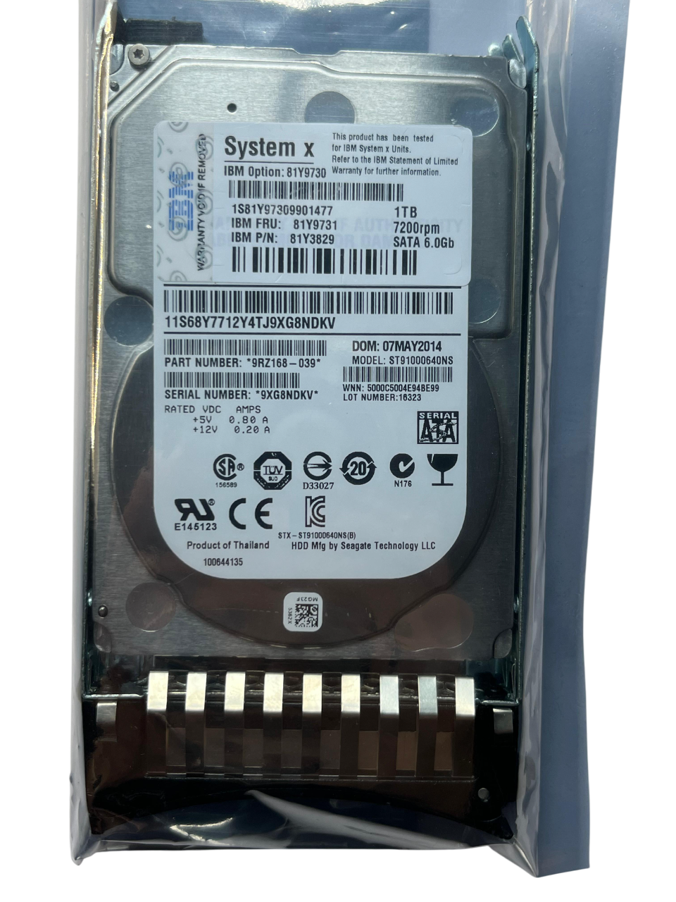 Hd Ibm 1tb 7.2k 2.5 Sata 6gb 81y3829 81y9731 81y9730 - Imagem 2