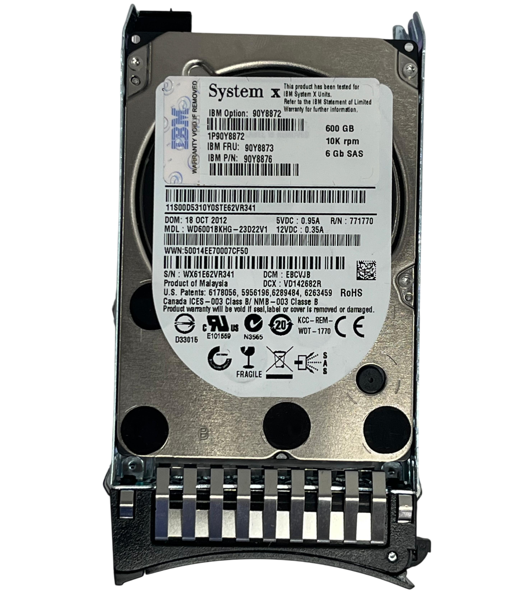 HD IBM 600GB 10K 6GB SAS 2.5 90Y8873 49Y2004 49Y2003 Novo - Imagem 2