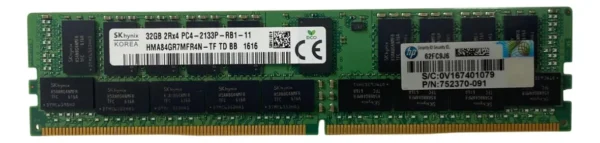 Memória Hp 32gb Ddr4-2133 Rdimm 752370-091 - Imagem 3