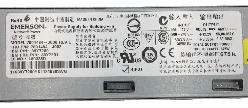 Fonte Ibm 675w Para X3650 39y7227 39y7201 39y7200 39y7225 - Imagem 5