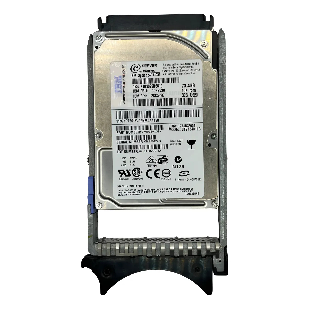 HD IBM 73.4GB 10K 3GB SAS 2,5 39R7338 26K5836 40K1038 - Imagem 2