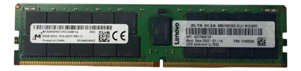 Memória Lenovo 64GB DDR4-2933Mhz Rdimm 01KR356 4ZC7A08710 - Imagem 3