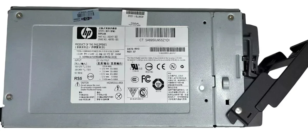 Fonte Hp 870w Para Dl585 192147-502 409781-001 409781-002 - Imagem 2