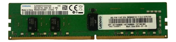 Memória Lenovo 8gb Ddr4-2666mhz Rdimm 01de971 7x77a01301 - Imagem 3
