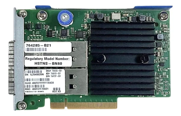 Placa De Rede Hp 544+flr-qsfp 10/40g 764285-b21 764737-001 - Imagem 2