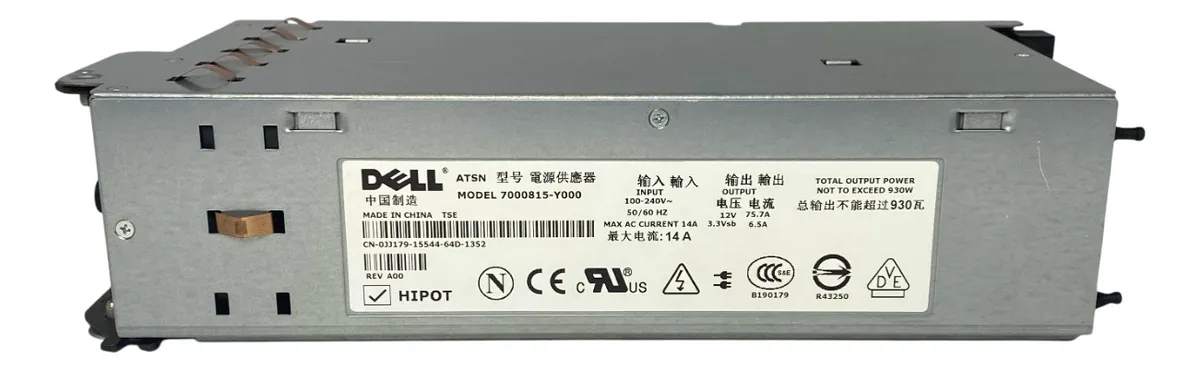 Fonte Dell 930w Para Servidor Poweredge 2800 Jj179 0jj179 - Imagem 2