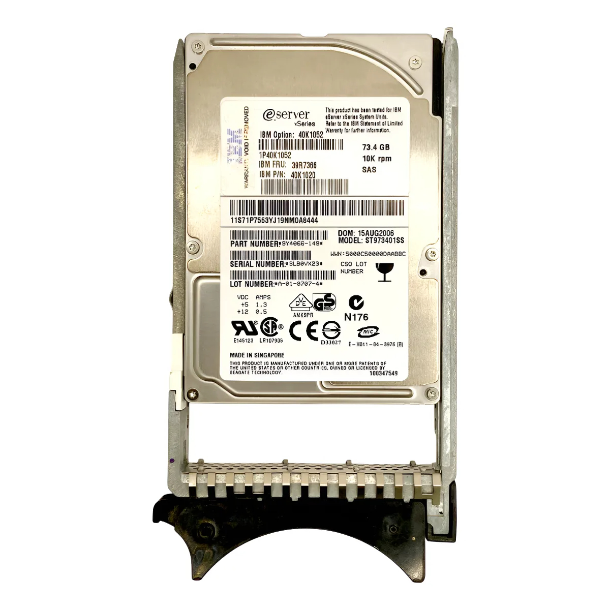 HD IBM 73.4GB 10K 2,5 SAS 39R7366 40K1020 40K1052 - Imagem 2