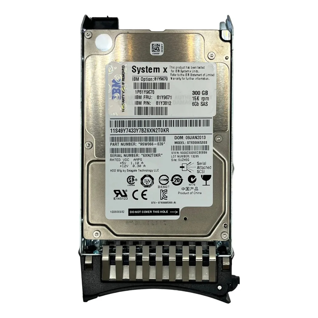 HD IBM 300GB 15K 2.5 SAS 6GB 81Y3812 81Y9671 - Imagem 2