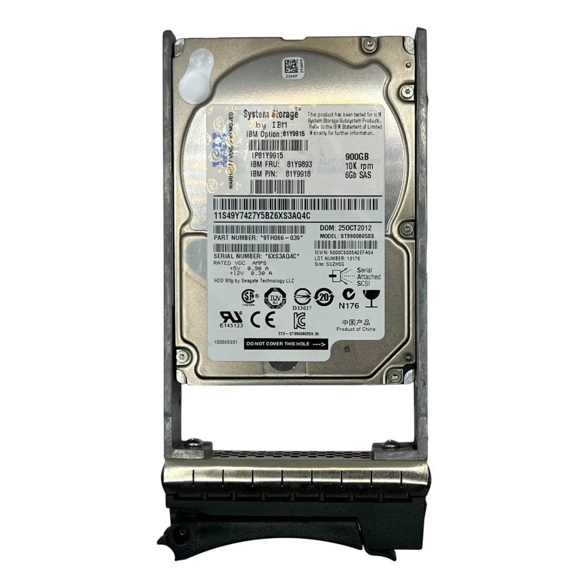 HD IBM 900GB 10K 6GB SAS 2,5 81Y9893 81Y9918 81Y9915 81Y9652 NOVO - Imagem 2
