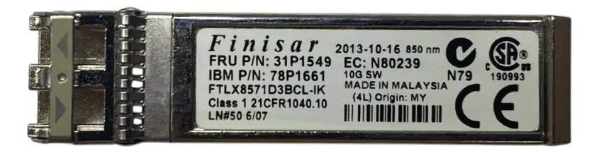 Gbic IBM/FINISAR 10GB SR SW MMF LC 300m 31P1549 78P1661 - Imagem 2