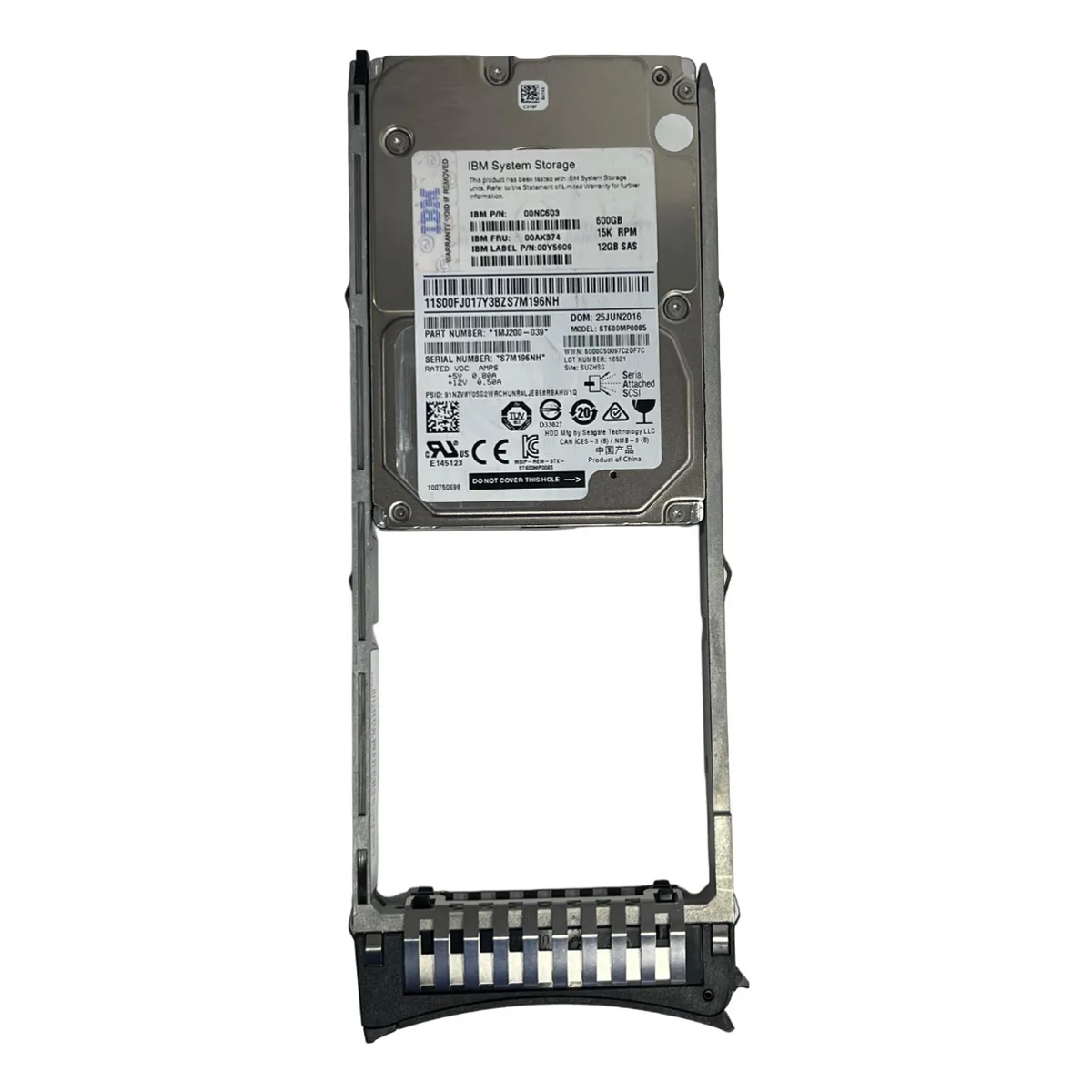 HD IBM STORWIZE 600GB 15K 2.5 SAS 12GB 00AK374 00Y5909 00NC603 - Imagem 2