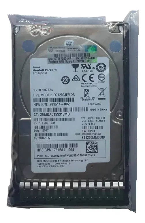Hd Hp 1.2tb 6gb 10k 2,5 Sas 718292-001 718159-002 718162-b21 - Imagem 3