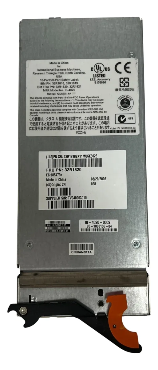 Módulo Switch Ibm Bladecenter 4gb 20-port 32r1818 32r1820 - Imagem 2