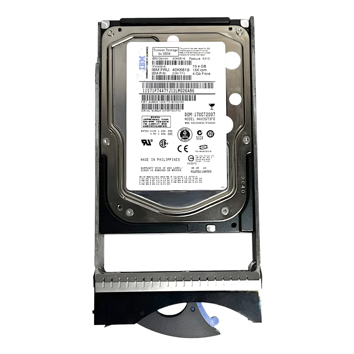 HD IBM 73.4GB 15K 3,5 4GB FC 40K6819 23R1771 40K6816 - Imagem 2