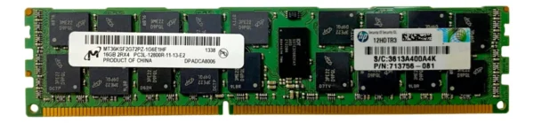 Memória Hp 16gb Ddr3-12800 Rdimm 713985-b21 713756-081 - Imagem 3