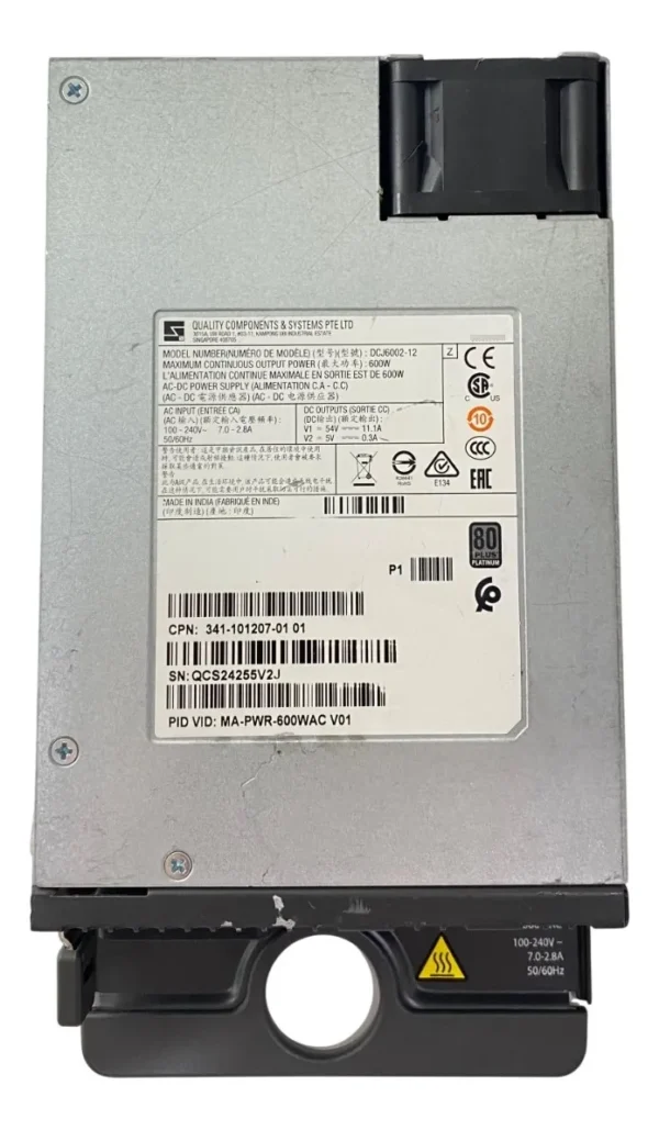 Fonte Cisco 600w Switch C9200 Ma-pwr-600wac 341-101207-01 - Imagem 2