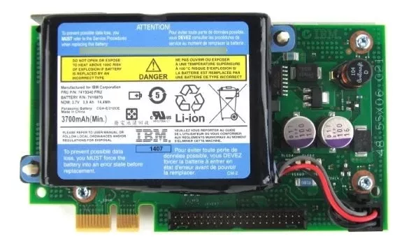 IBM Cache com Bateria 3.7V 3.9Ah 14.4Wh P720 P740 74Y3343 74Y3290