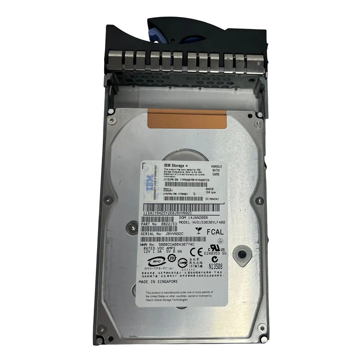 HD IBM 300GB 15K 3,5 4GB FC 17P8398 17P8581 - Imagem 2