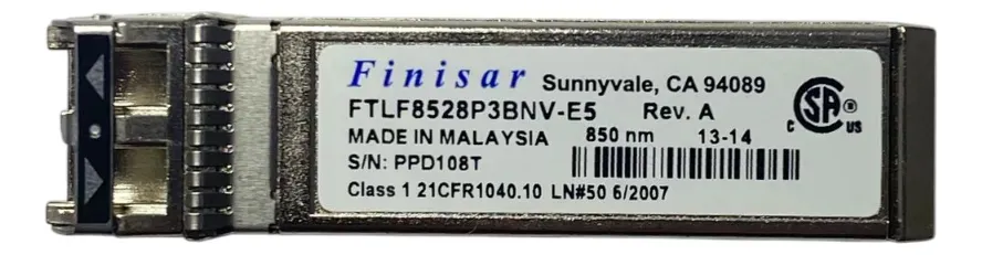 Gbic FINISAR 8GB SR SW MMF LC 150m FTLF8528P2BNV-E5 - Imagem 2