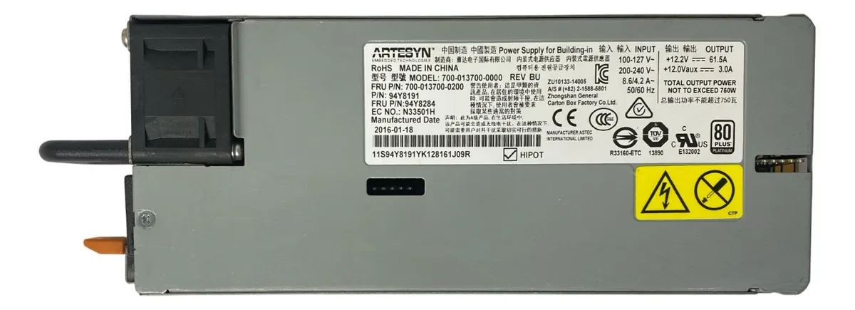 Fonte Lenovo 750w Para Td350 Rd550 94y8142 94y8284 - Imagem 2