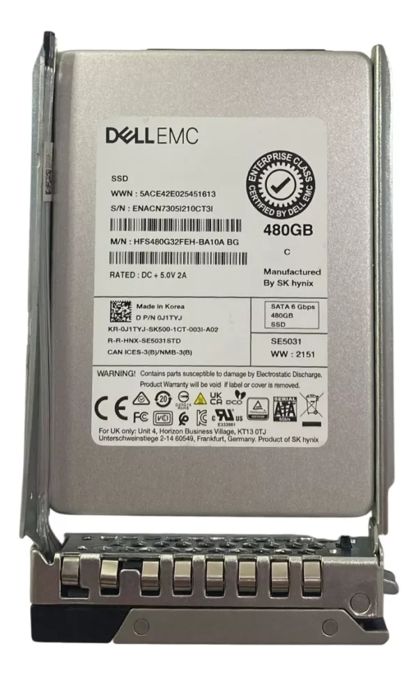 Ssd Dell 480gb 2,5 Sata 6gb 0j1tyj J1tyj @ - Imagem 2