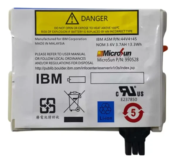 Bateria Ibm Cache 3.6v 3.7ah 3500mah 13.3wh 990528 44v4145
