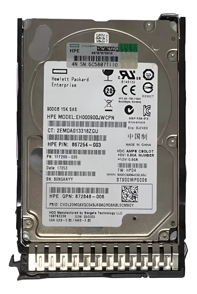 HD HPE 900GB 15K 2,5 SAS 12GB 870795-001 870759-B21 - Imagem 2