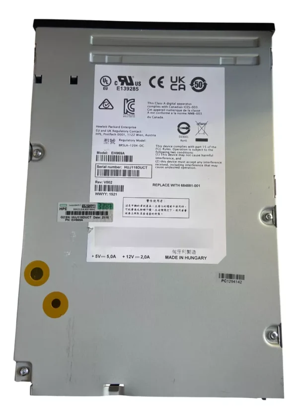 Lto-6 Hp Ultrium 6250 Sas Hh 684881-001 Eh969a