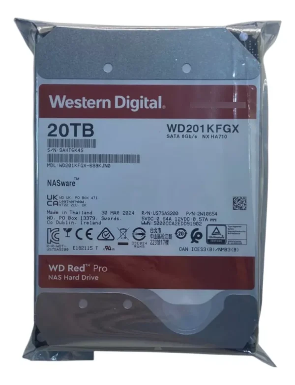 Hd Wd 20tb 7.2k 3,5 Sata 6gbps Wd201kfgx - Imagem 3