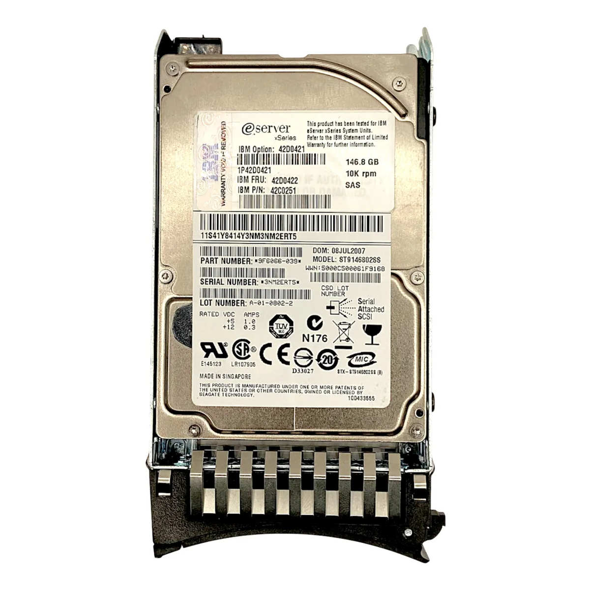 HD IBM 146GB 10K 2,5 SAS 3GB 42D0422 42D0421 42C0251 - Imagem 2