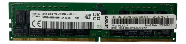 Memória Lenovo 32gb 3200 Rdimm 02jk237 4x77a08633 02jg338 - Imagem 3