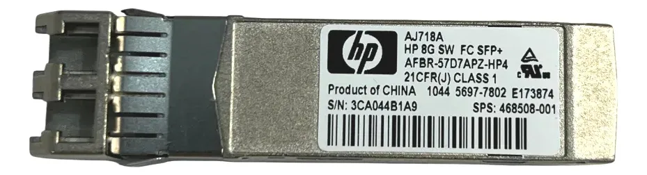 GBIC HP SFP+ 8GB SW FC AJ718A 468508-001 - Imagem 2