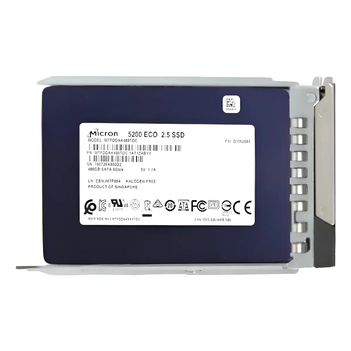 SSD MICRON 5200 ECO 480GB 2,5 SATA 6GB MTFDDAK480TDC - Imagem 2