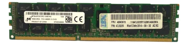 Memória Ibm 16gb Ddr3-14900 Rdimm 46w0670 47j0225 - Imagem 3