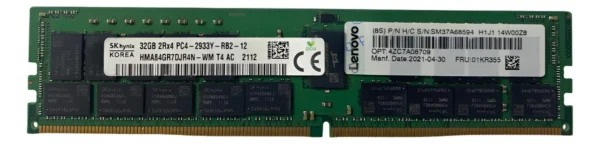 Memória Lenovo 32GB PC4-2933Y RDIMM 01KR355 4ZC7A08709 - Imagem 3