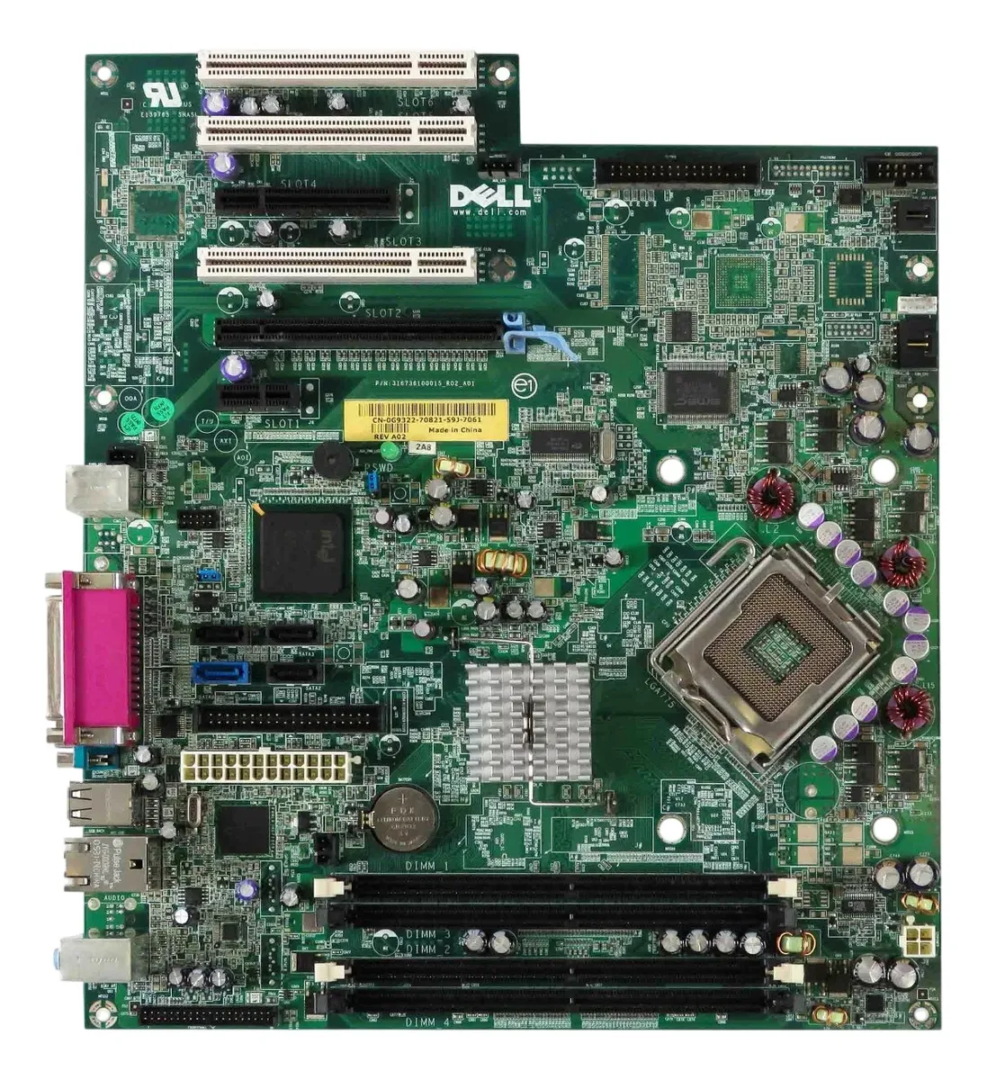 Placa Mãe Dell Precision 380 0cj774 Cj774 G9322 0g9322 - Imagem 2