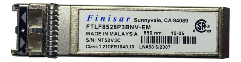 Gbic FINISAR 8GB SR SW MMF LC 150m FTLF8528P2BNV-EM - Imagem 2