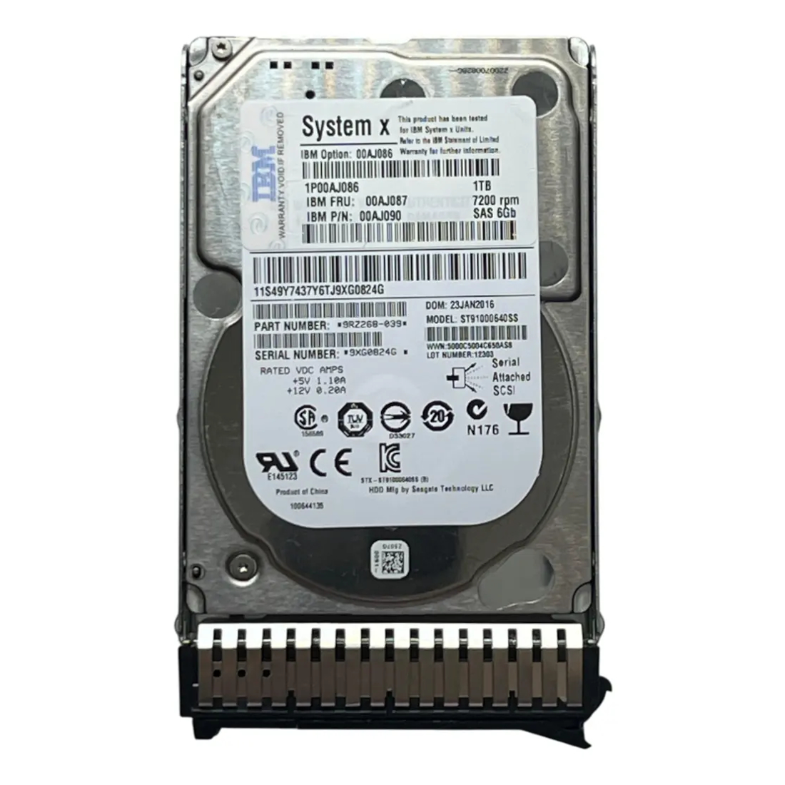 HD IBM 1TB 7.2K 2,5 SAS 00AJ090 00AJ086 00AJ087 - Imagem 2