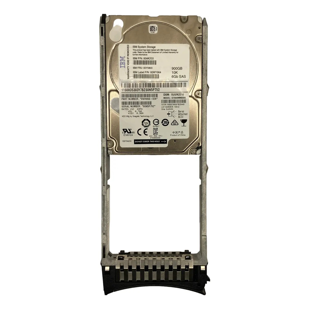 HD IBM 900GB 10K 2.5 SAS 6GB 00Y5803 00WY964 00AK203 - Imagem 2