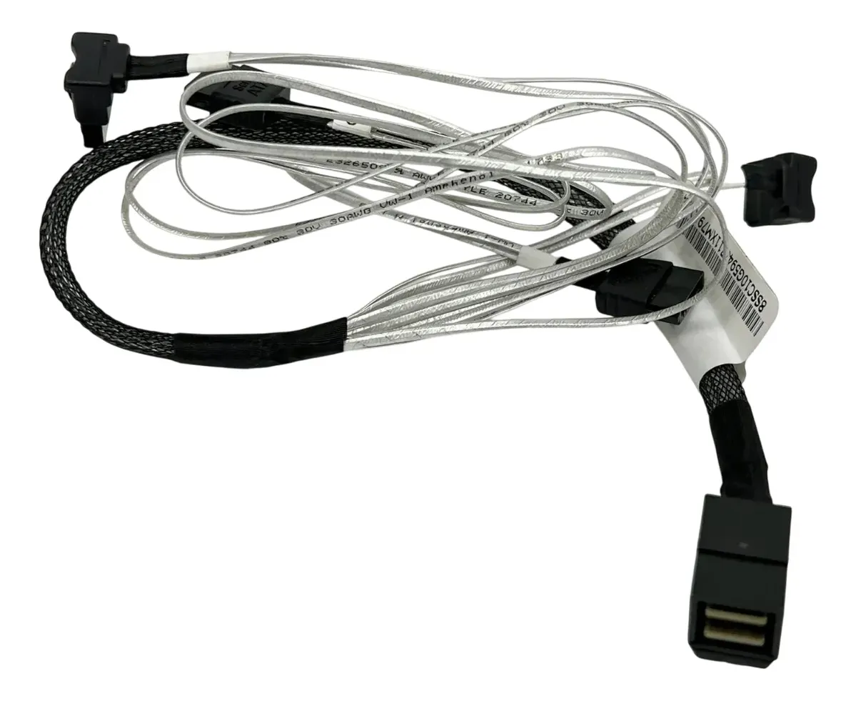 Cabo Mini-SAS HD SFF-8643 p/ 4x SATA 60cm Lenovo TS150 00HV335 - Imagem 2