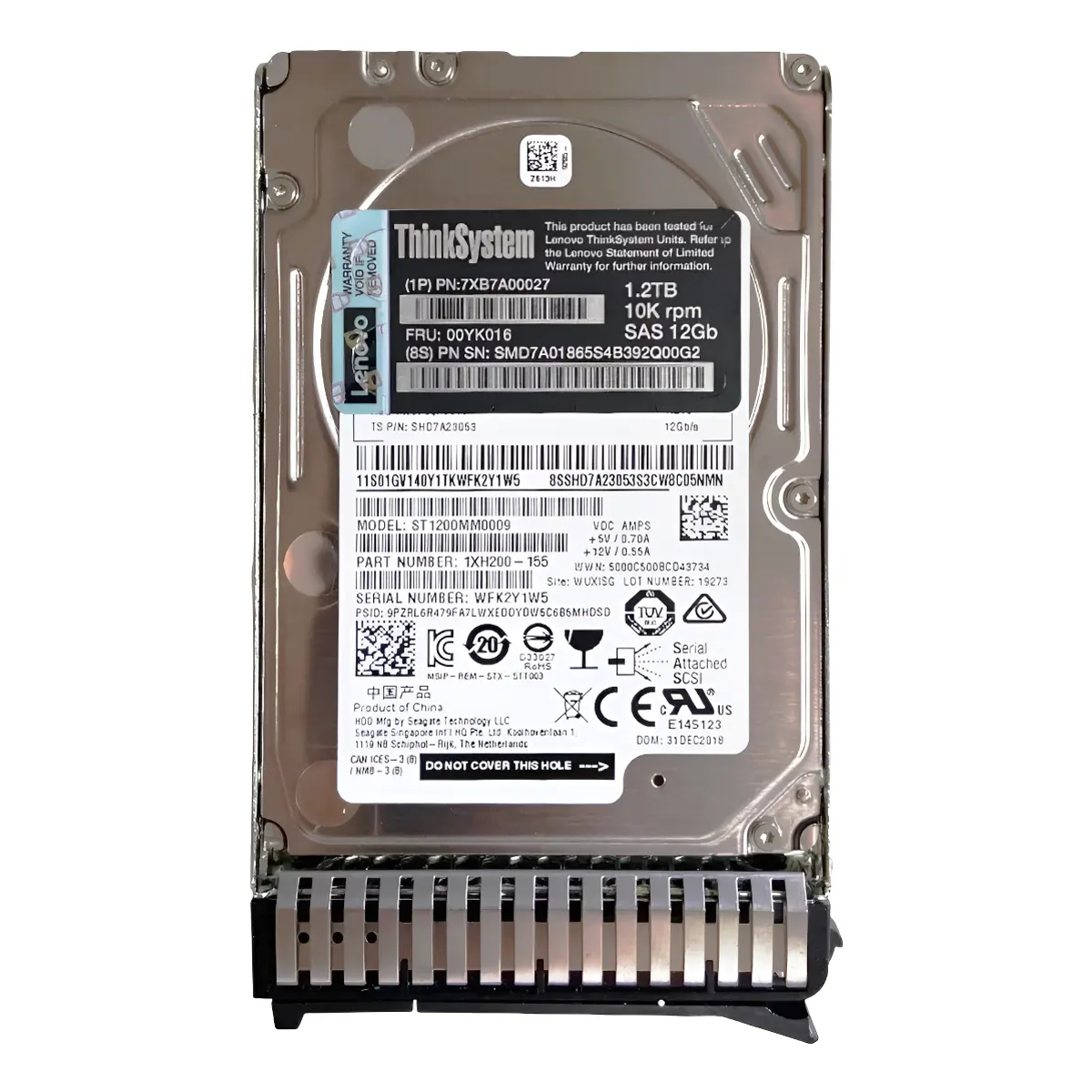 Hd Lenovo 1.2tb 10k 2,5 Sas 12gb 7xb7a00027 00yk016 - Imagem 2