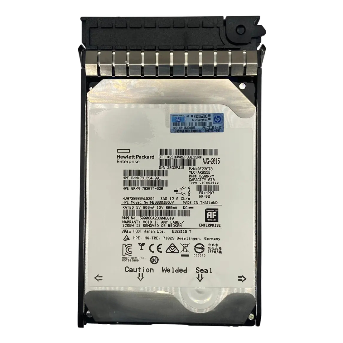 HD HPE 6TB 7.2K 3,5 12GB SAS 793770-001 791394-001 - Imagem 2