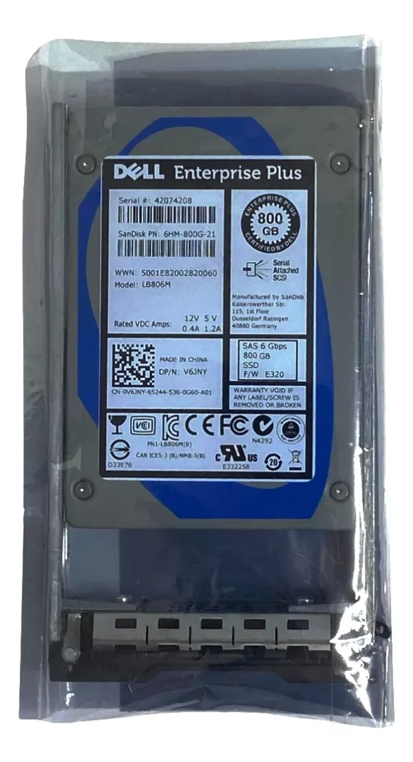 Ssd Dell Compellent 800gb 2,5 Sas 6gb 0v6jny V6jny - Imagem 3