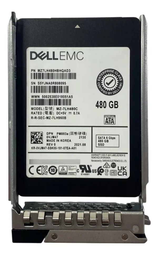 Ssd Dell 480gb 2,5 Sata 6gb 0vjm47 Vjm47 - Imagem 2